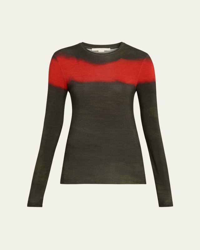 Painted Stripe Long Sleeve Jersey Top